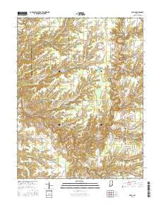 Volga Indiana Current topographic map, 1:24000 scale, 7.5 X 7.5 Minute, Year 2016
