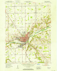 Wabash Indiana Historical topographic map, 1:24000 scale, 7.5 X 7.5 Minute, Year 1952