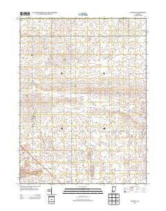 Wadena Indiana Historical topographic map, 1:24000 scale, 7.5 X 7.5 Minute, Year 2013
