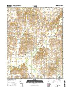 Wadesville Indiana Current topographic map, 1:24000 scale, 7.5 X 7.5 Minute, Year 2016