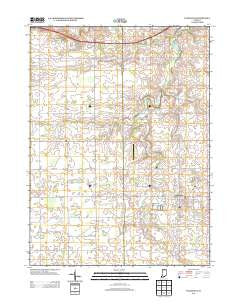 Wakarusa Indiana Historical topographic map, 1:24000 scale, 7.5 X 7.5 Minute, Year 2013