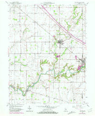 Waldron Indiana Historical topographic map, 1:24000 scale, 7.5 X 7.5 Minute, Year 1956