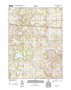 Walkerton Indiana Historical topographic map, 1:24000 scale, 7.5 X 7.5 Minute, Year 2013