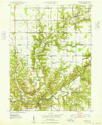 Wallace Indiana Historical topographic map, 1:24000 scale, 7.5 X 7.5 Minute, Year 1948