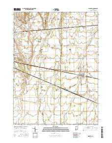 Wanatah Indiana Current topographic map, 1:24000 scale, 7.5 X 7.5 Minute, Year 2016