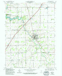 Warren Indiana Historical topographic map, 1:24000 scale, 7.5 X 7.5 Minute, Year 1969