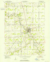 Warren Indiana Historical topographic map, 1:24000 scale, 7.5 X 7.5 Minute, Year 1952