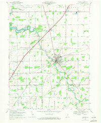 Warren Indiana Historical topographic map, 1:24000 scale, 7.5 X 7.5 Minute, Year 1969