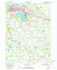 Warsaw Indiana Historical topographic map, 1:24000 scale, 7.5 X 7.5 Minute, Year 1957