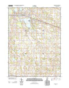 Warsaw Indiana Historical topographic map, 1:24000 scale, 7.5 X 7.5 Minute, Year 2013