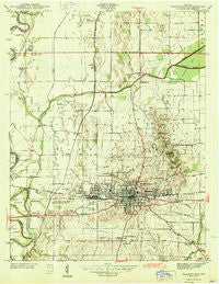 Washington Indiana Historical topographic map, 1:24000 scale, 7.5 X 7.5 Minute, Year 1944