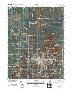 Washington Indiana Historical topographic map, 1:24000 scale, 7.5 X 7.5 Minute, Year 2010