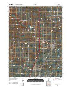 Waterloo Indiana Historical topographic map, 1:24000 scale, 7.5 X 7.5 Minute, Year 2010