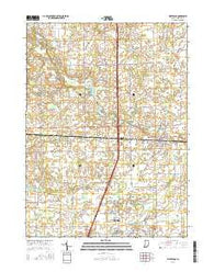 Waterloo Indiana Current topographic map, 1:24000 scale, 7.5 X 7.5 Minute, Year 2016