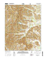 Waymansville Indiana Current topographic map, 1:24000 scale, 7.5 X 7.5 Minute, Year 2016