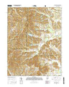 Waymansville Indiana Current topographic map, 1:24000 scale, 7.5 X 7.5 Minute, Year 2016