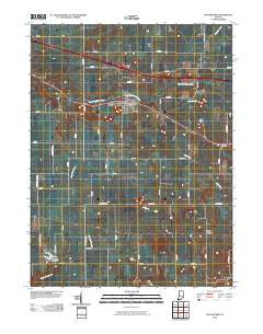 Waynetown Indiana Historical topographic map, 1:24000 scale, 7.5 X 7.5 Minute, Year 2010