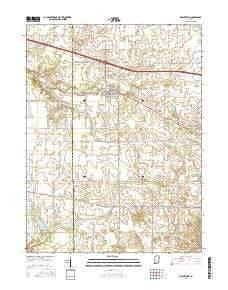 Waynetown Indiana Current topographic map, 1:24000 scale, 7.5 X 7.5 Minute, Year 2016