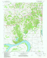 West Franklin Indiana Historical topographic map, 1:24000 scale, 7.5 X 7.5 Minute, Year 1981