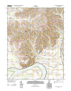 West Franklin Indiana Historical topographic map, 1:24000 scale, 7.5 X 7.5 Minute, Year 2013