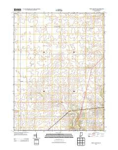 West Lebanon Indiana Historical topographic map, 1:24000 scale, 7.5 X 7.5 Minute, Year 2013