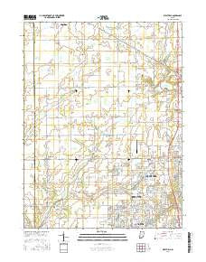 Westfield Indiana Current topographic map, 1:24000 scale, 7.5 X 7.5 Minute, Year 2016