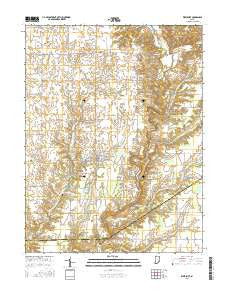 Westport Indiana Current topographic map, 1:24000 scale, 7.5 X 7.5 Minute, Year 2016