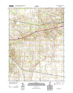 Westville Indiana Historical topographic map, 1:24000 scale, 7.5 X 7.5 Minute, Year 2013