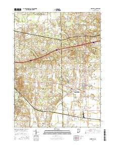 Westville Indiana Current topographic map, 1:24000 scale, 7.5 X 7.5 Minute, Year 2016