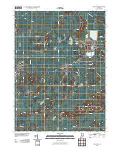 Wheatfield Indiana Historical topographic map, 1:24000 scale, 7.5 X 7.5 Minute, Year 2010
