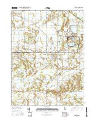 Wheatfield Indiana Current topographic map, 1:24000 scale, 7.5 X 7.5 Minute, Year 2016