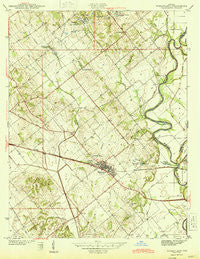 Wheatland Indiana Historical topographic map, 1:24000 scale, 7.5 X 7.5 Minute, Year 1944