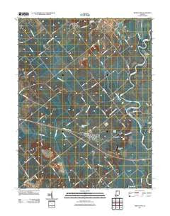 Wheatland Indiana Historical topographic map, 1:24000 scale, 7.5 X 7.5 Minute, Year 2011