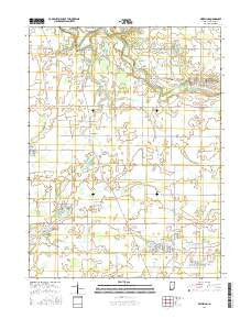 Wheeling Indiana Current topographic map, 1:24000 scale, 7.5 X 7.5 Minute, Year 2016