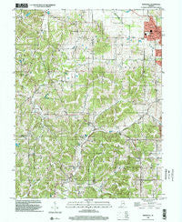 Whitehall Indiana Historical topographic map, 1:24000 scale, 7.5 X 7.5 Minute, Year 1998