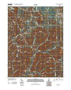 Whitehall Indiana Historical topographic map, 1:24000 scale, 7.5 X 7.5 Minute, Year 2010