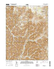 Whitehall Indiana Current topographic map, 1:24000 scale, 7.5 X 7.5 Minute, Year 2016