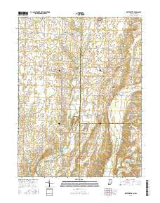 Whitewater Indiana Current topographic map, 1:24000 scale, 7.5 X 7.5 Minute, Year 2016