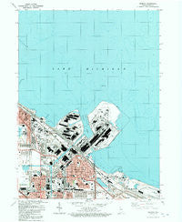 Whiting Indiana Historical topographic map, 1:24000 scale, 7.5 X 7.5 Minute, Year 1991