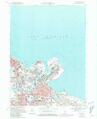 Whiting Indiana Historical topographic map, 1:24000 scale, 7.5 X 7.5 Minute, Year 1968