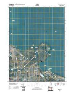 Whiting Indiana Historical topographic map, 1:24000 scale, 7.5 X 7.5 Minute, Year 2010