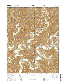 Williams Indiana Current topographic map, 1:24000 scale, 7.5 X 7.5 Minute, Year 2016