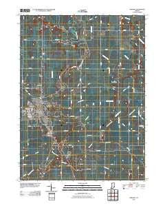 Winamac Indiana Historical topographic map, 1:24000 scale, 7.5 X 7.5 Minute, Year 2010