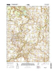 Winamac Indiana Current topographic map, 1:24000 scale, 7.5 X 7.5 Minute, Year 2016