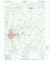 Winchester Indiana Historical topographic map, 1:24000 scale, 7.5 X 7.5 Minute, Year 1960