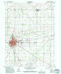 Winchester Indiana Historical topographic map, 1:24000 scale, 7.5 X 7.5 Minute, Year 1960