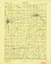 Winchester Indiana Historical topographic map, 1:62500 scale, 15 X 15 Minute, Year 1918
