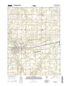 Winchester Indiana Current topographic map, 1:24000 scale, 7.5 X 7.5 Minute, Year 2016