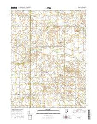 Wingate Indiana Current topographic map, 1:24000 scale, 7.5 X 7.5 Minute, Year 2016
