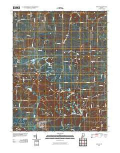 Winslow Indiana Historical topographic map, 1:24000 scale, 7.5 X 7.5 Minute, Year 2010